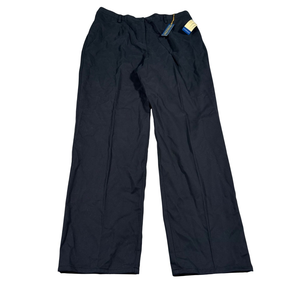 Pendleton Trousers Womens 14 Black Classique High Rise Straight Leg Professional
